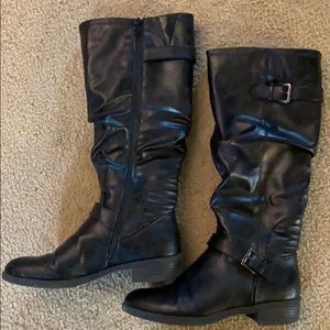 Black tall boots